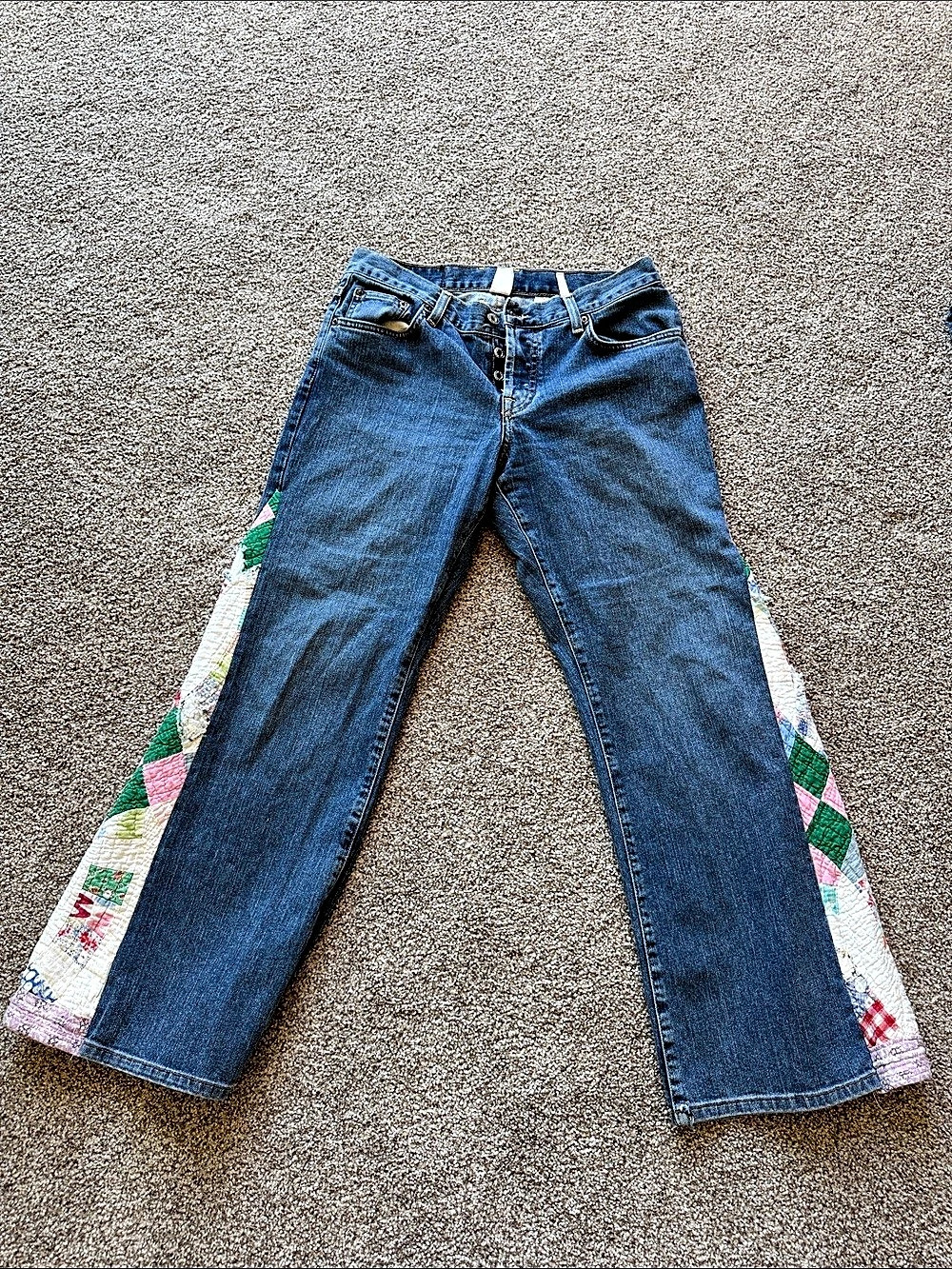 Lucky Brand Duncan Flare Jeans Blue & Multicolor Size 8 (29) customized with qui